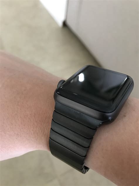 apple watch link bracelet clone black|apple watch link bracelet 45mm.